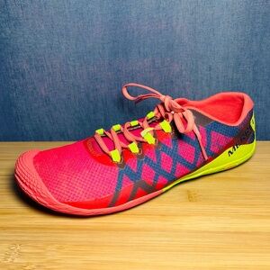 Merrell Barefoot Vapor Glove 3 Acid Punch Pink Minimalist Running Shoes 9.5
